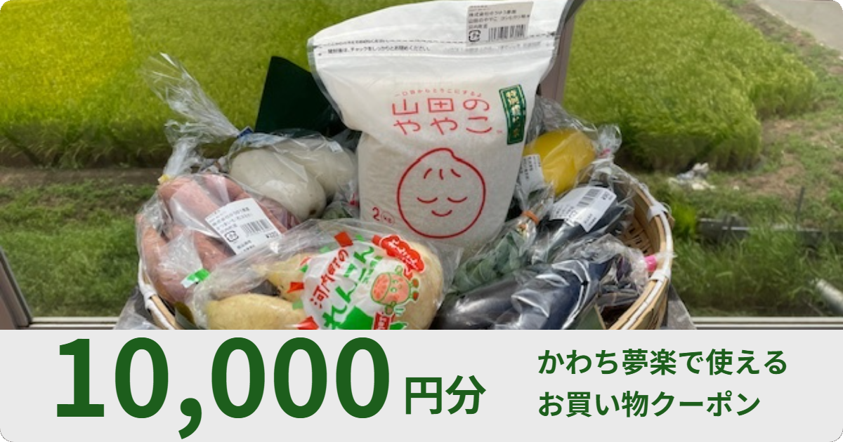【10,000円分】かわち夢楽で使えるクーポン