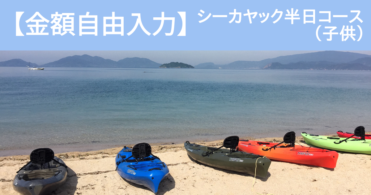 （シーカヤック半日コース：子供）【金額自由入力】大崎上島シーカヤック&サップで使えるクーポン