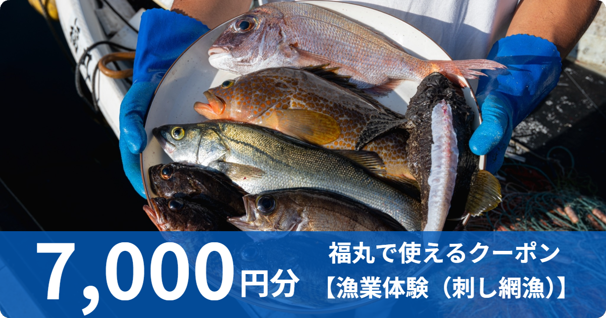 【1名様分】福丸で使えるクーポン【漁業体験（刺し網漁）】