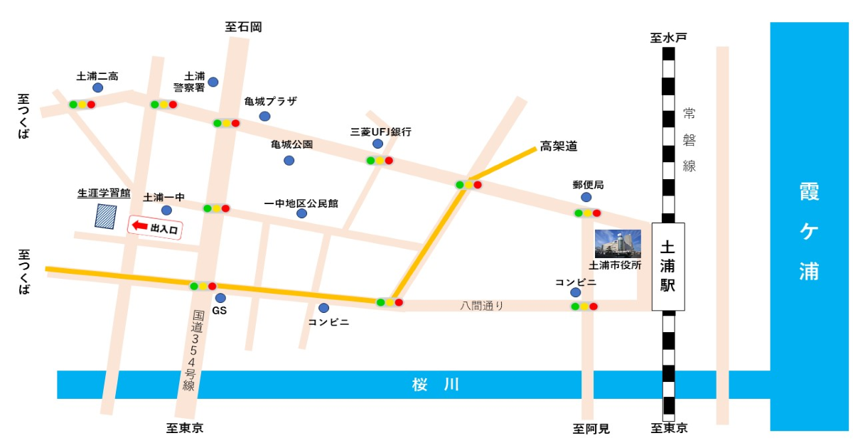 土浦全国花火競技大会の駐車場1台分（生涯学習館・会場付近まで徒歩約20分）の画像4